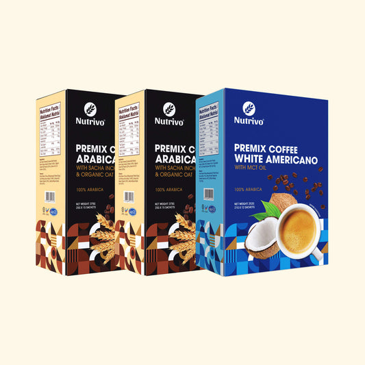 Premix Coffee Arabica Buy 3 Boxes Set [Sacha Inchi x2 & MCT x1]