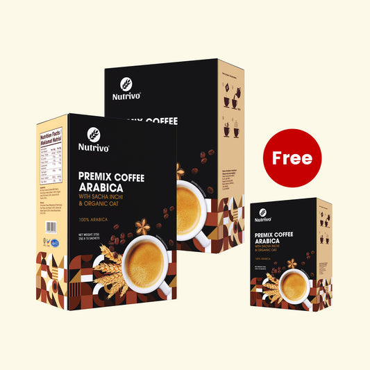 Luscious Premix Coffee Arabica with Sacha Inchi & Organic Oat Buy 2 Free 1 Set